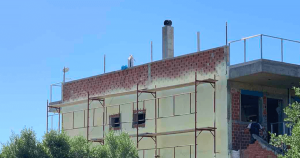 Θερμομόνωση Εξωτερικών Τοίχων 410τμ με spray πολυουρεθάνης - Παλλήνη